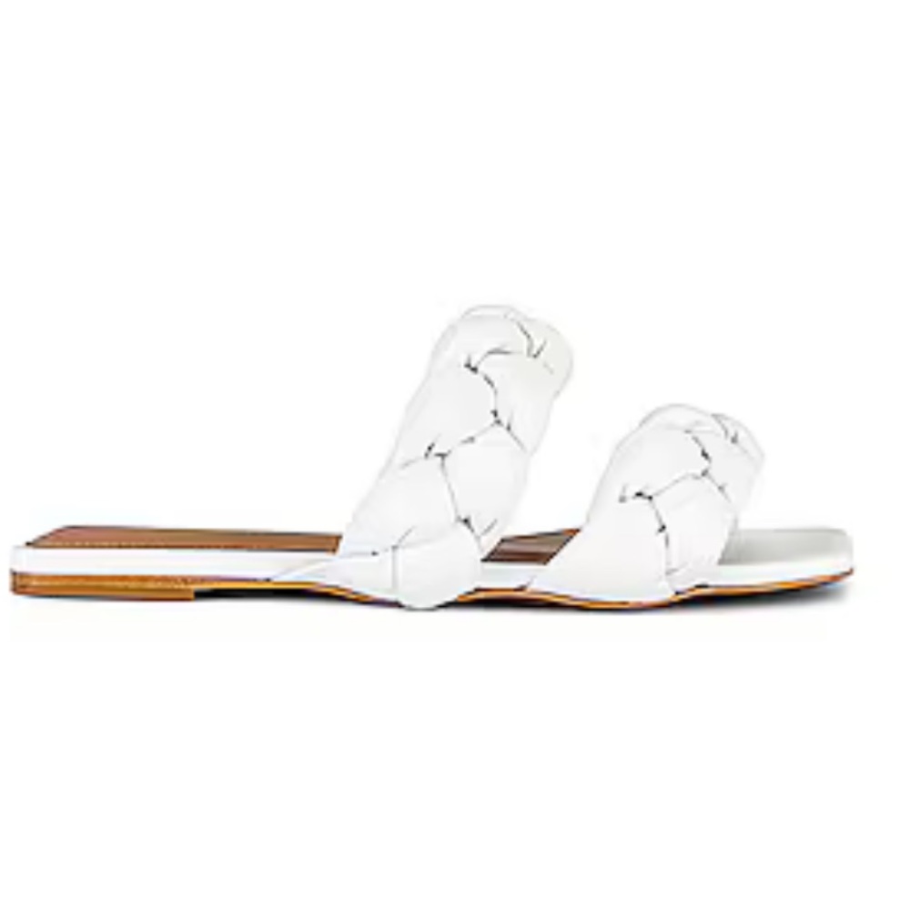 RAYE White Braided Sandals